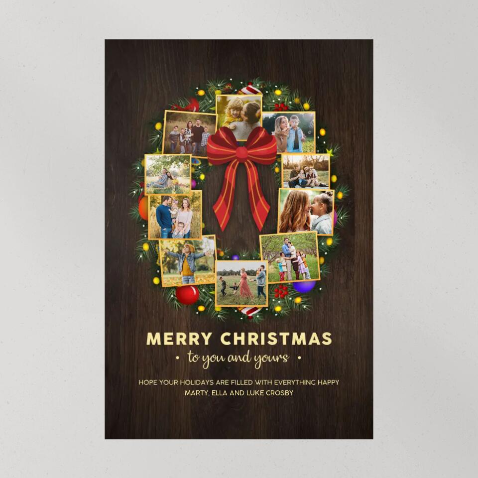 Merry Christmas To You And Yours Custom Canvas Poster Christmas Gifts