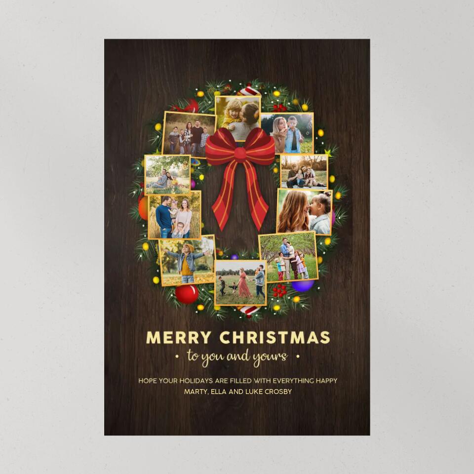 Merry Christmas To You And Yours Custom Canvas Poster Christmas Gifts