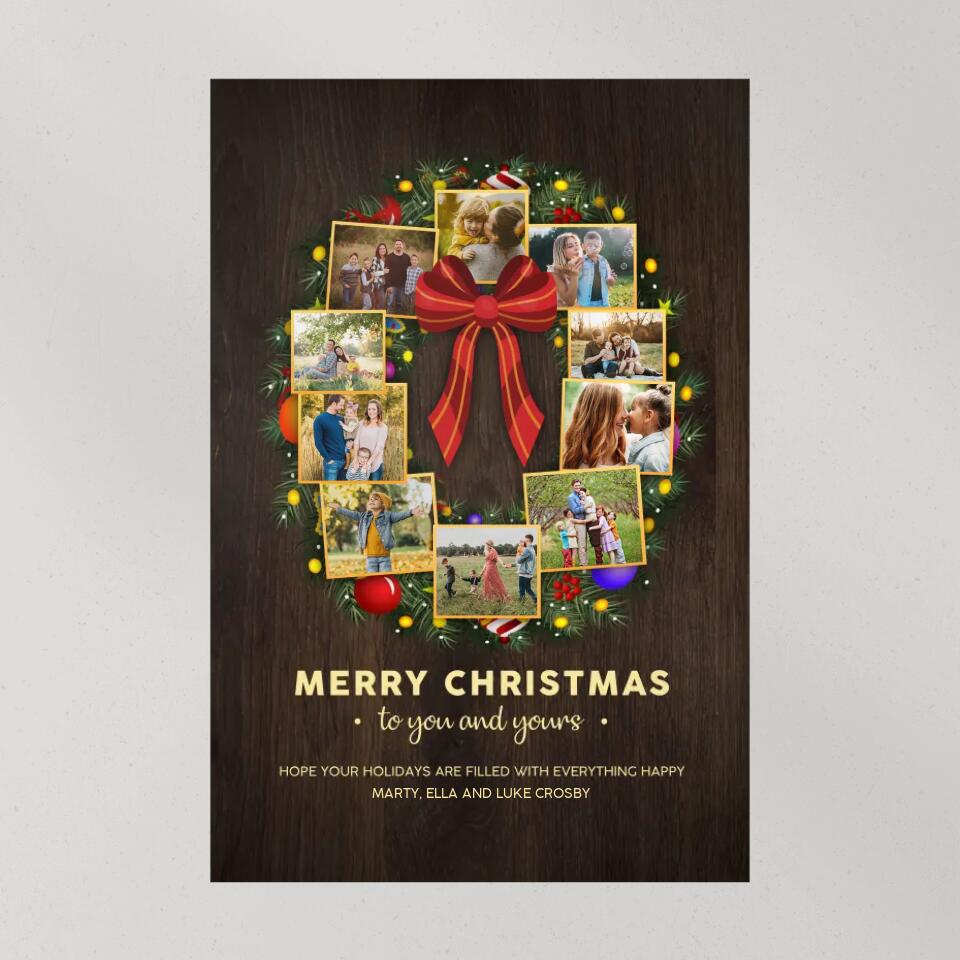 Merry Christmas To You And Yours Custom Canvas Poster Christmas Gifts