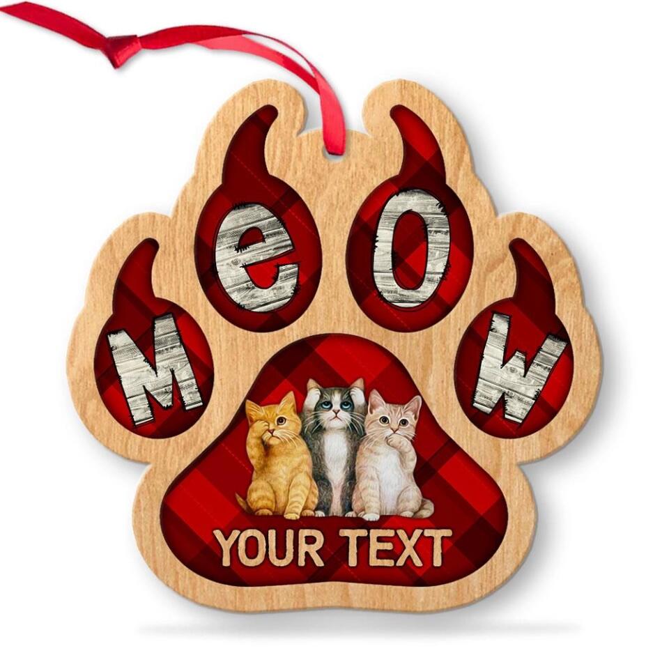 Meow Christmas Tree - Personalized Cat Ornament