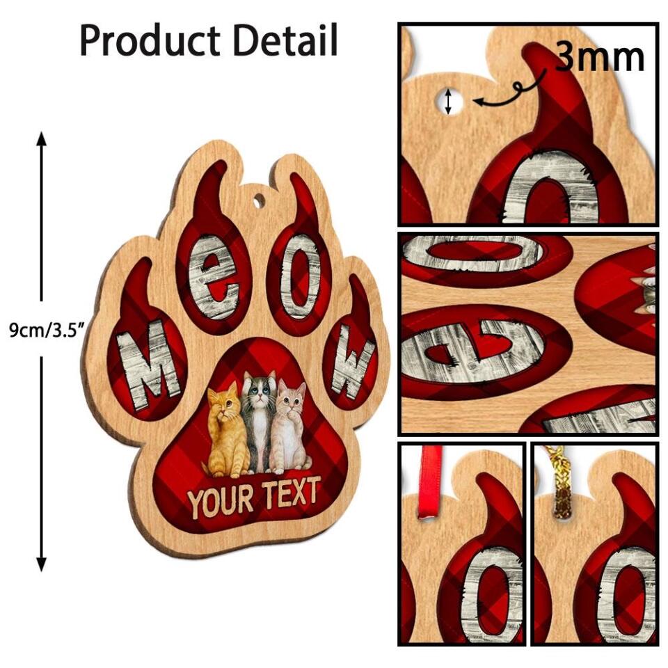 Meow Christmas Tree - Personalized Cat Ornament