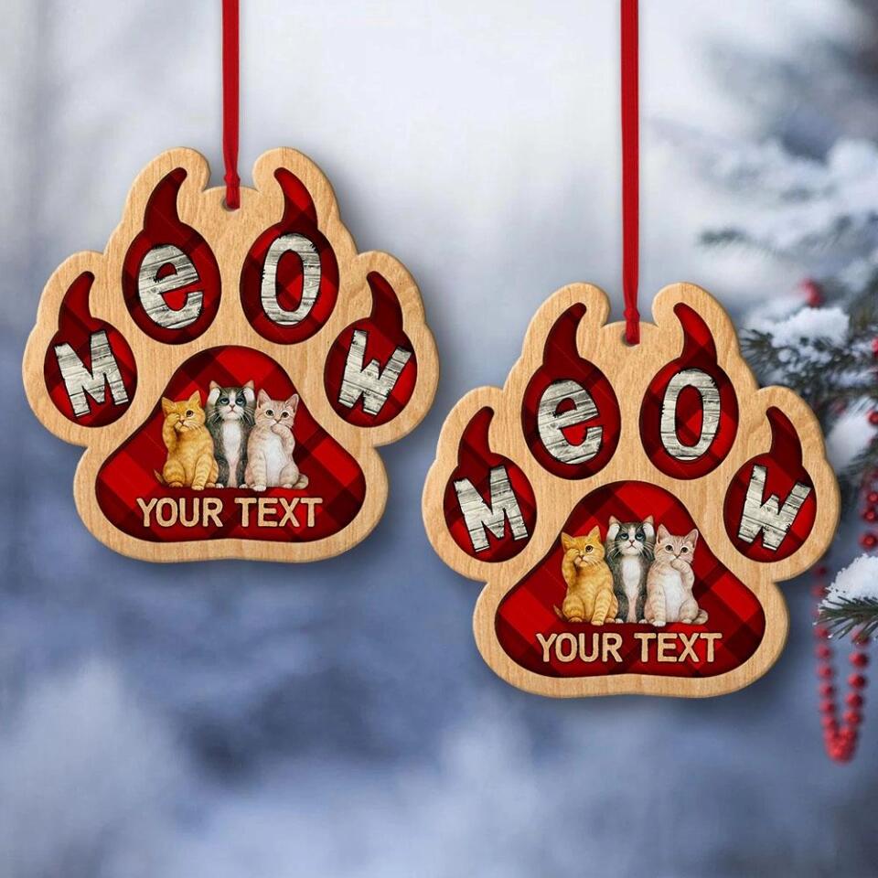 Meow Christmas Tree - Personalized Cat Ornament