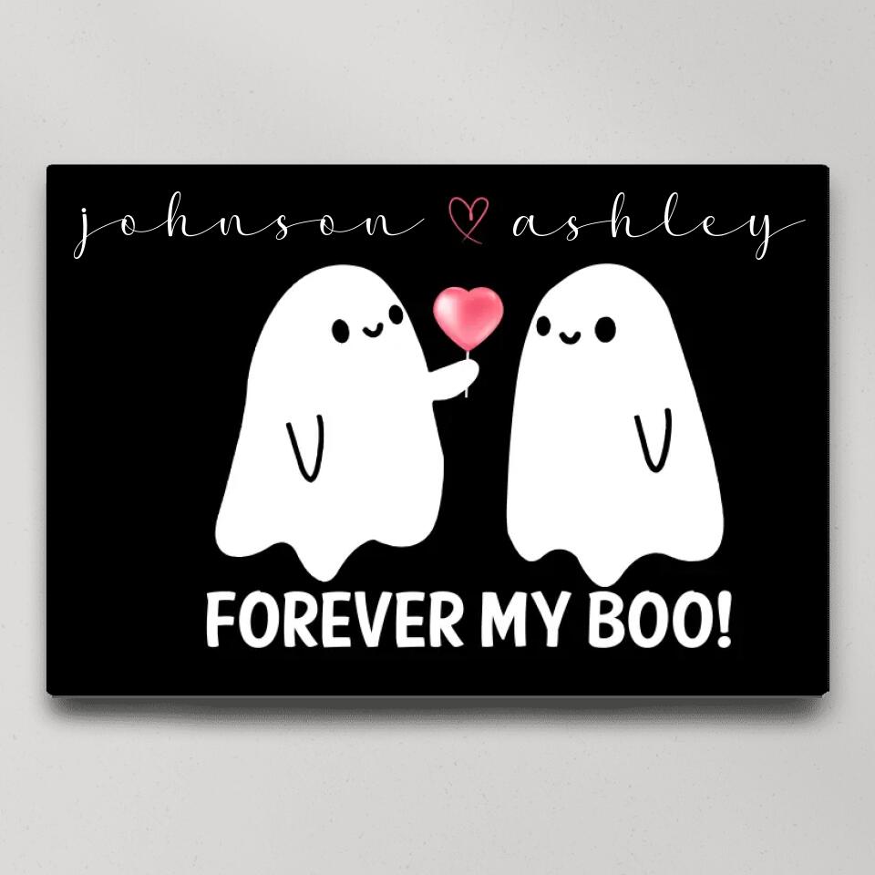 Forever My Boo Custom Canvas Poster Halloween Gift For Couples