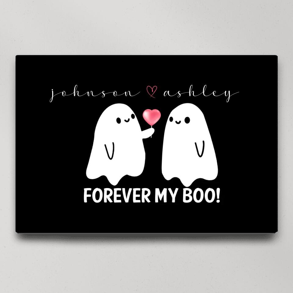 Forever My Boo Custom Canvas Poster Halloween Gift For Couples