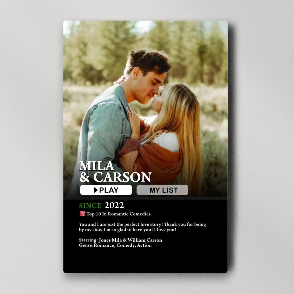 You And I Are Just A Perfect Love Story Custom Canvas Poster Anniversary Gifts