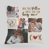 Hug This Pillow Until You Can Hug Me - Personalized Gift for Couple - Sorry Gift for Wife from Husband - Custom Canvas Pillow - 210ICNBNPI081