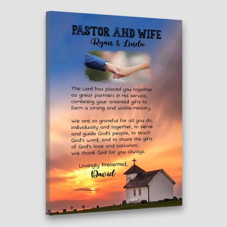 Pastor and Wife Poem - Custom Canvas, Poster - Christian Gift For Pastors