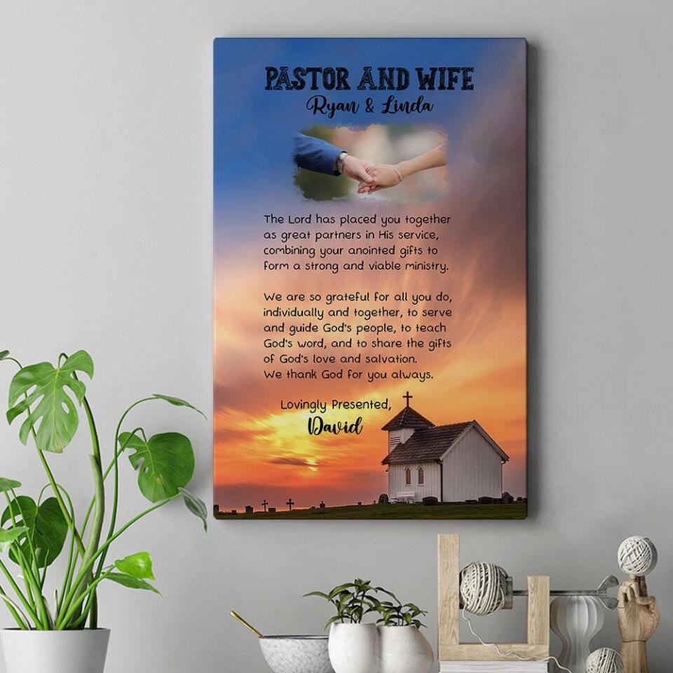 Pastor and Wife Poem - Custom Canvas, Poster - Christian Gift For Pastors
