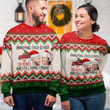 Annoying Each Other Custom Couple Face Ugly Christmas Sweatshirt Gift For Lovers, All-Over-Print Sweatshirt - Best Gift for Xmas - 210IHNLNSW744