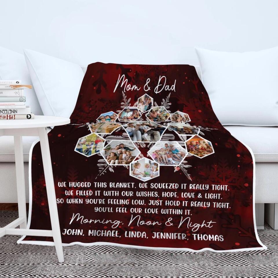 When You're Feeling Low, Just Hold It Really Tight - Personalized Blanket - Best Gifts For Dad Mom Grandparents Wife Husband On Christmas - 210IHPLNBL453