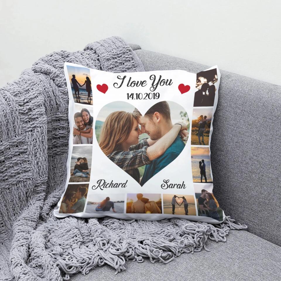I Love You With Personalized Photos - Customized All Over Printed Pillow - Best Gifts For Him Her Husband Wife on Anniversaries Wedding Gifts Christmas - 210IHPLNPI459