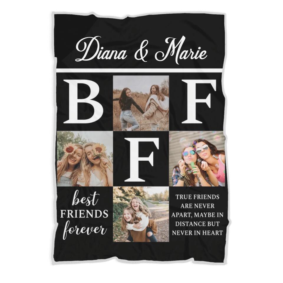 Best Friends Forever True Friends Are Never Apart - Personalized Upload Photo - Best Gift For Best Friends For Her/Him On Christmas Anniversary - 210IHNNPBL766