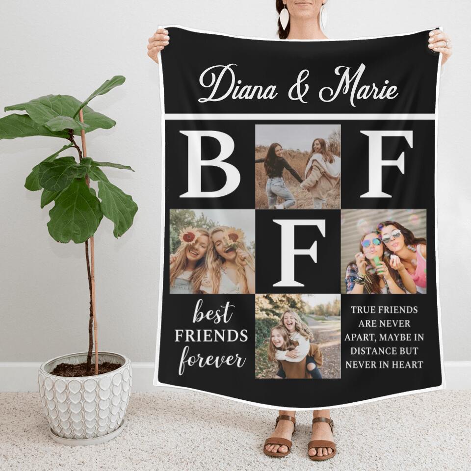 Best Friends Forever True Friends Are Never Apart - Personalized Upload Photo - Best Gift For Best Friends For Her/Him On Christmas Anniversary - 210IHNNPBL766