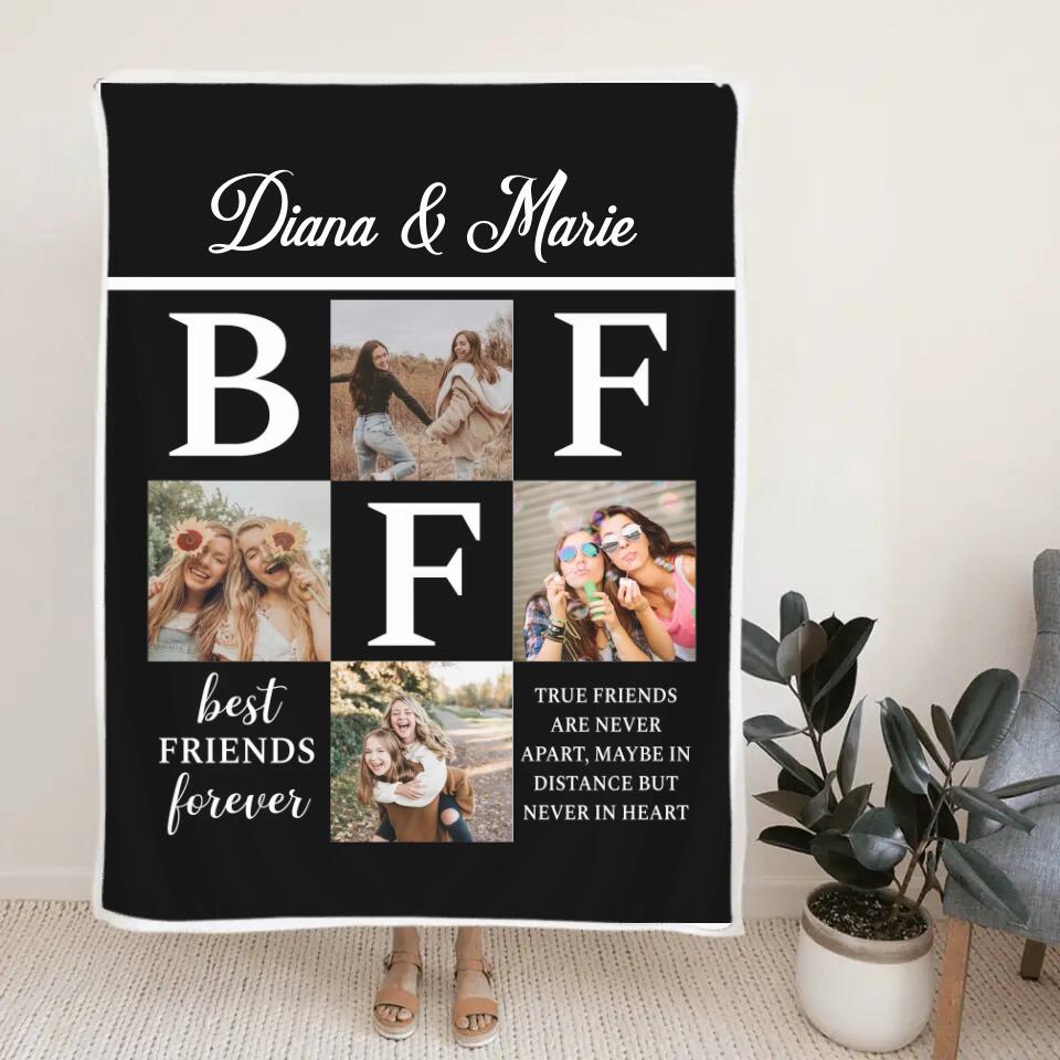 Best Friends Forever True Friends Are Never Apart - Personalized Upload Photo - Best Gift For Best Friends For Her/Him On Christmas Anniversary - 210IHNNPBL766
