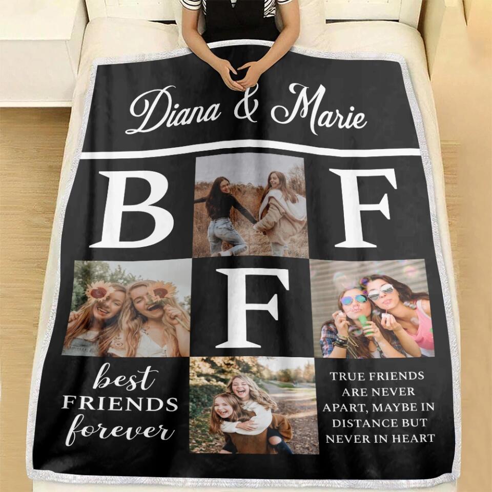 Best Friends Forever True Friends Are Never Apart - Personalized Upload Photo - Best Gift For Best Friends For Her/Him On Christmas Anniversary - 210IHNNPBL766