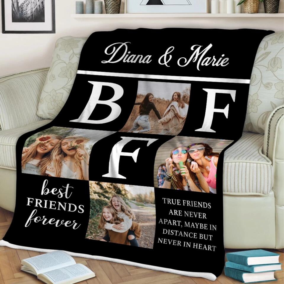 Best Friends Forever True Friends Are Never Apart - Personalized Upload Photo - Best Gift For Best Friends For Her/Him On Christmas Anniversary - 210IHNNPBL766