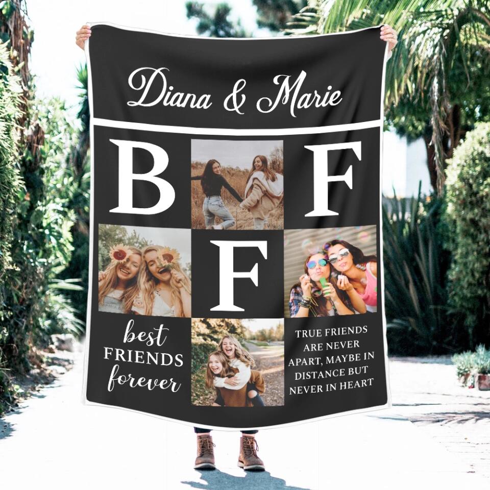 Best Friends Forever True Friends Are Never Apart - Personalized Upload Photo - Best Gift For Best Friends For Her/Him On Christmas Anniversary - 210IHNNPBL766