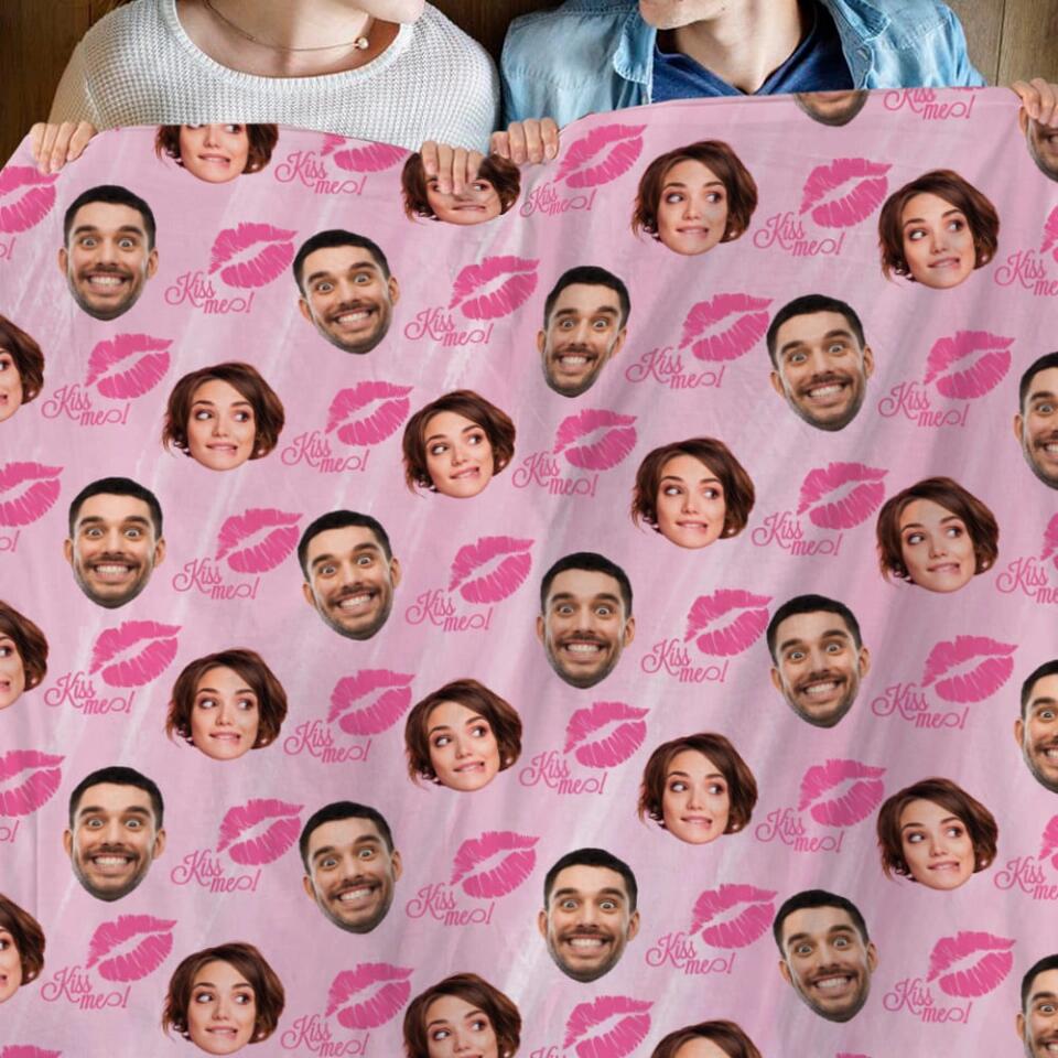 Custom Face And Pattern - Personalized Blanket - Best Gifts for Him Her Friends On Birthdays Anniversaries Christmas - 210IHPBNBL467