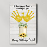 If Nieces Were Flowers I'd Pick You - Personalized Birthday Gift for Niece - Custom Canvas/Poster - 210ICNNPCA022
