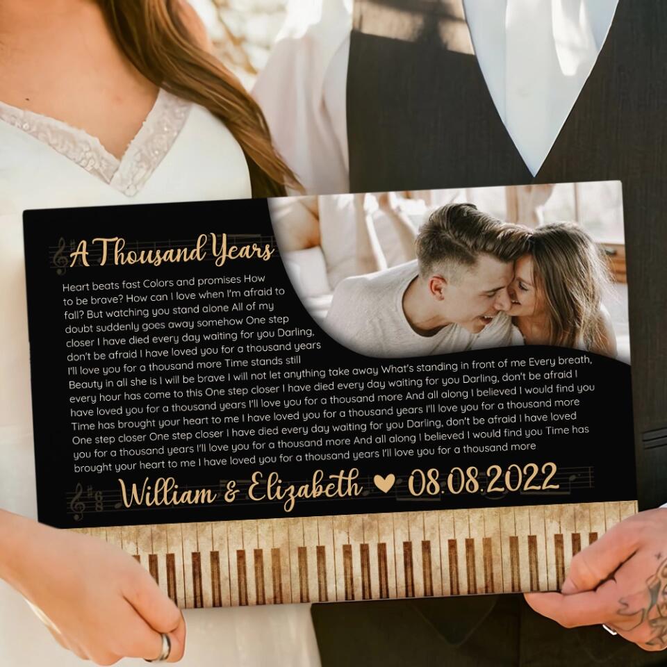 A Thousand Years Piano Art - Personalized Canvas Poster Wall Art Home Decor - Gifts for Couple On Anniversary Christmas Valentine - 210IHPNPCA396