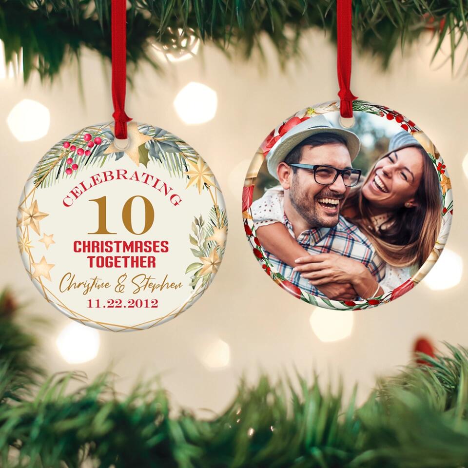 Celebrating Christmas Together Personalized Christmas Ornaments Gift For Couple