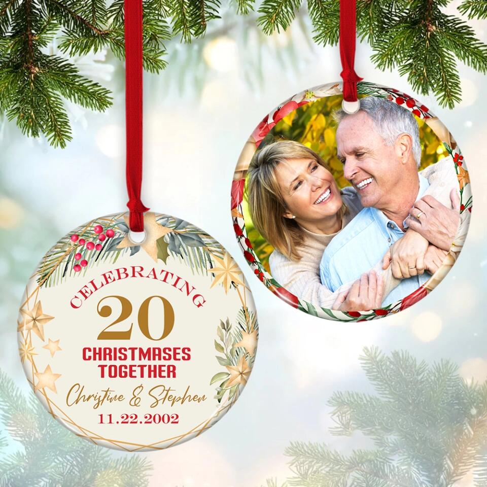 Celebrating Christmas Together Personalized Christmas Ornaments Gift For Couple