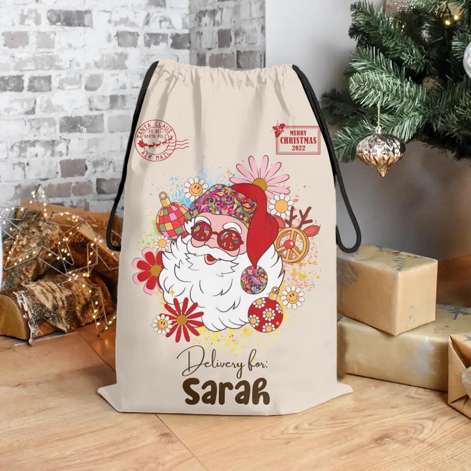 Merry Christmas - Delivery For - Custom Name Santa Sack - Christmas Gift for Kids