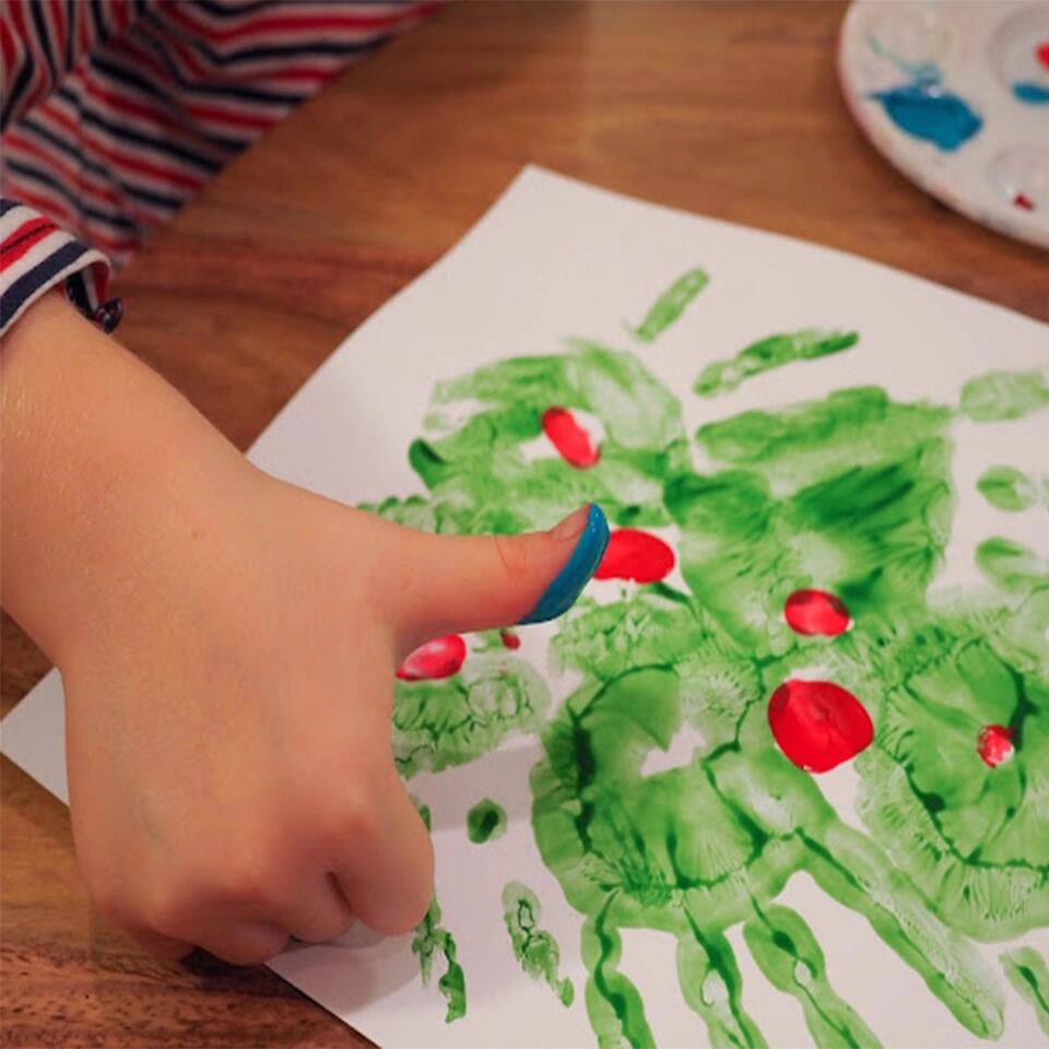 Handprint Keepsake We Made You This Tree Custom Canvas Poster Gift For Mom Granndma