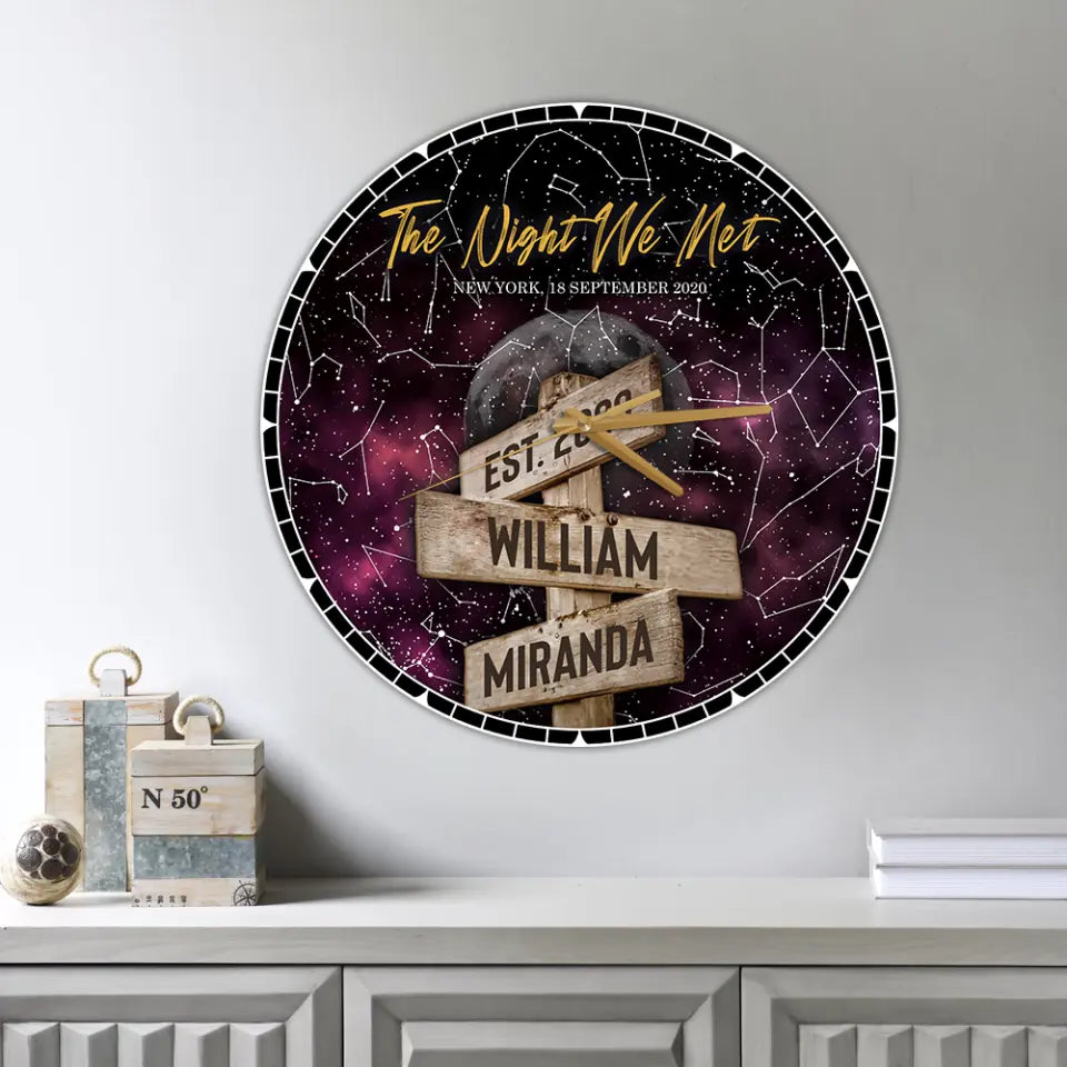 The Night We Met Night Star - Personalized Star Map - Best Gifts For Her Him Couples on Anniversary, Christmas, Valentine