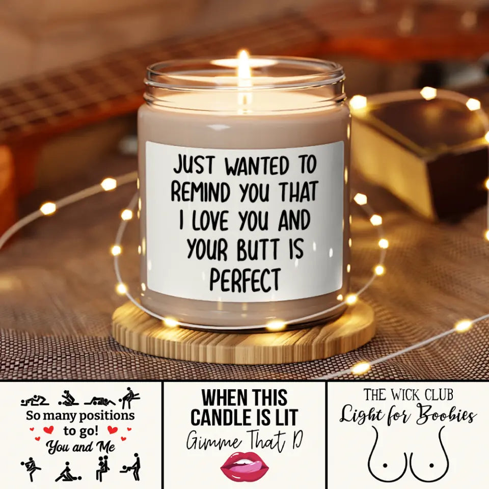 Sexy Time Scented Soy Candle - Funny Naughty Quote &amp; Humor Dirty Jokes - Scented Candle