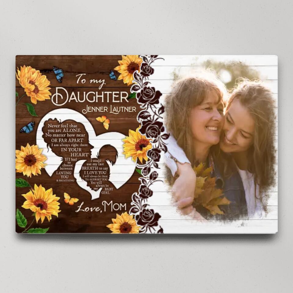 Love Message For Daughter Custom Canvas Poster Anniversary Gift