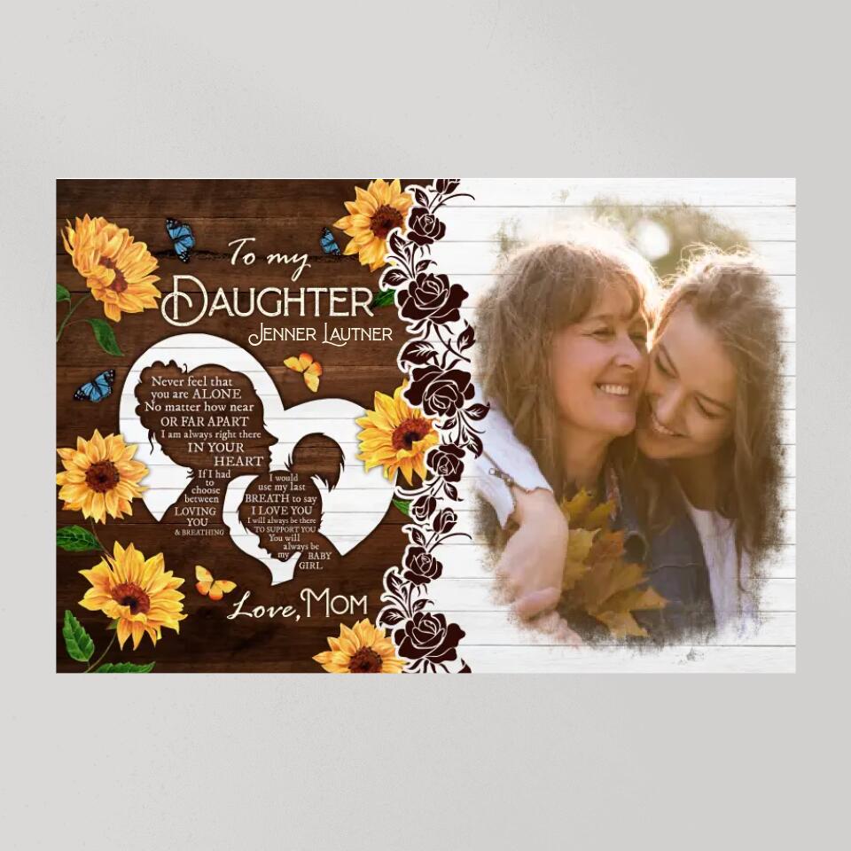 Love Message For Daughter Custom Canvas Poster Anniversary Gift