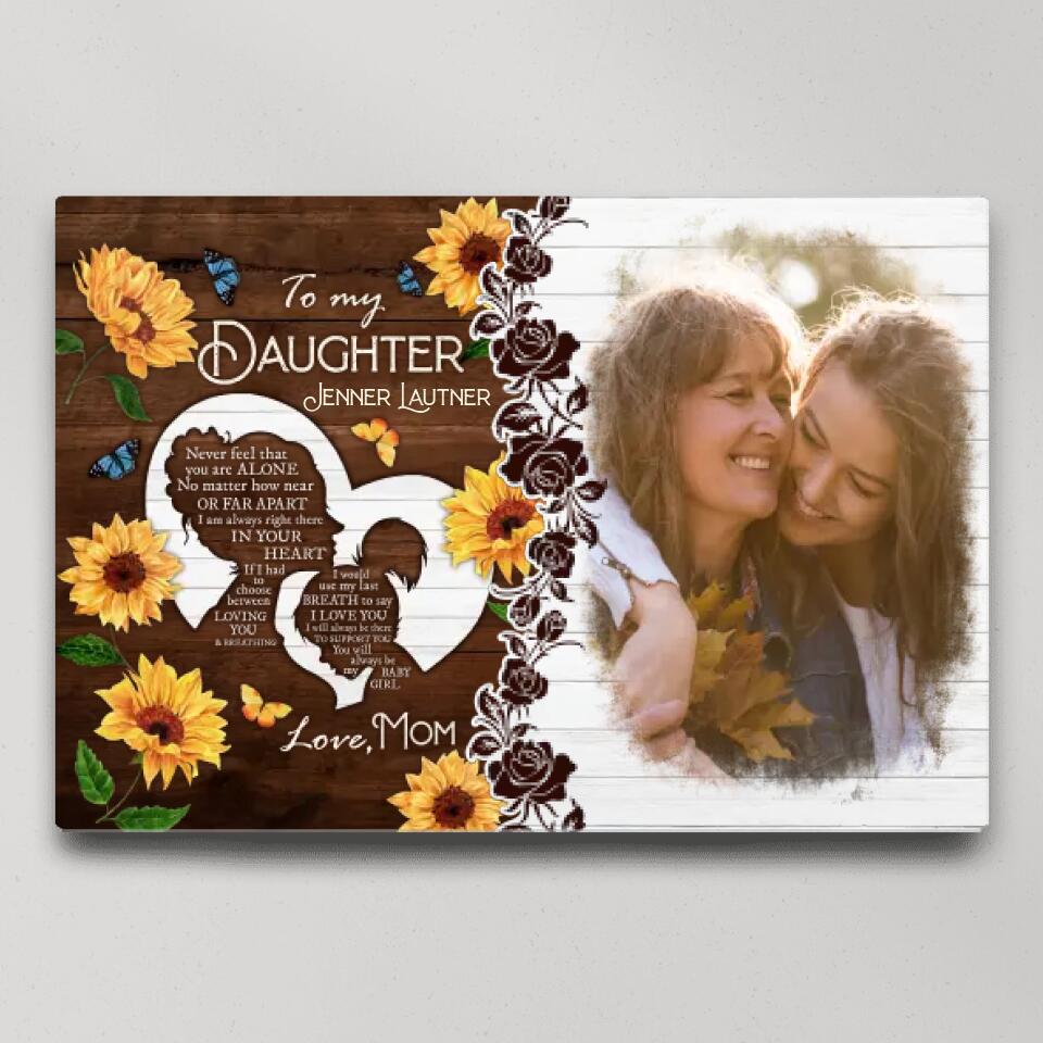 Love Message For Daughter Custom Canvas Poster Anniversary Gift