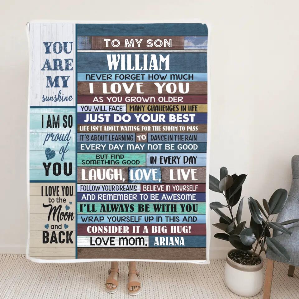 To My Son - Never Forget How Much I Love You - Graduation, Birthday Gift from Parents to Adult Son