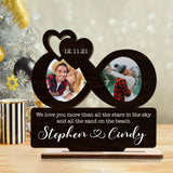 We Love You More Than Stars In The Sky - Personalized Custom Wooden Plaque - Best Gifts for Couple Him Her - 211IHPBNWP506
