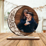 I Love You To The Moon And Back - Personalized Upload Photo Wooden Plaque - Home Decor - Best Gift For Him/Her On Anniversary For Valentine - 211IHNNPWP830