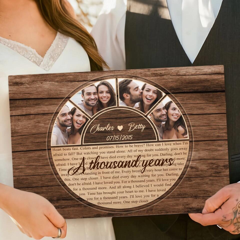 A Thousand Years Circle Life Custom Canvas Poster Anniversary Gift For Couples