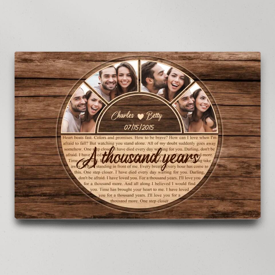 A Thousand Years Circle Life Custom Canvas Poster Anniversary Gift For Couples