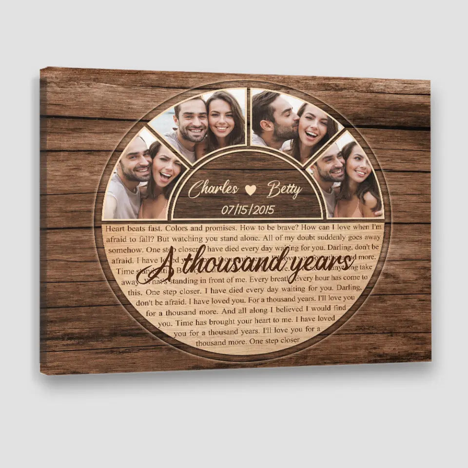 A Thousand Years Circle Life - Personalized Poster/Canvas - Anniversary Gift For Couples