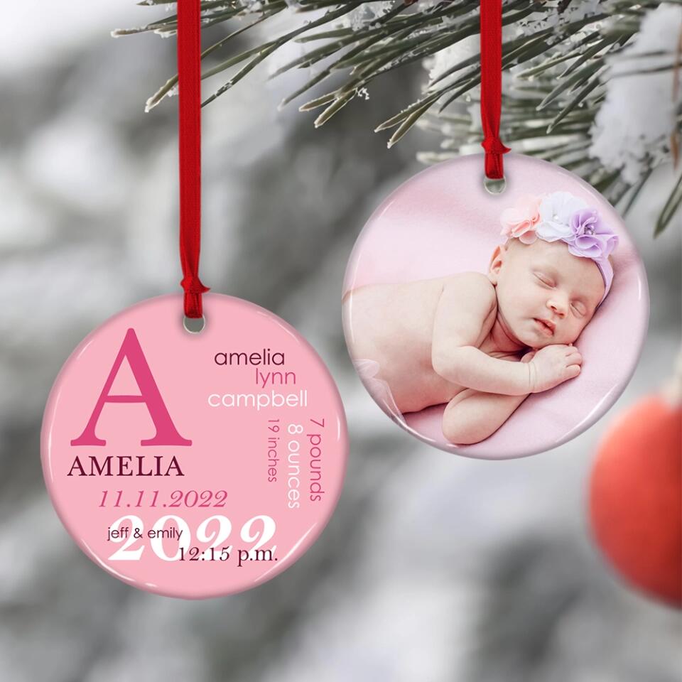 Baby 1st Christmas Ornament Custom Ornament Christmas Gift For Baby