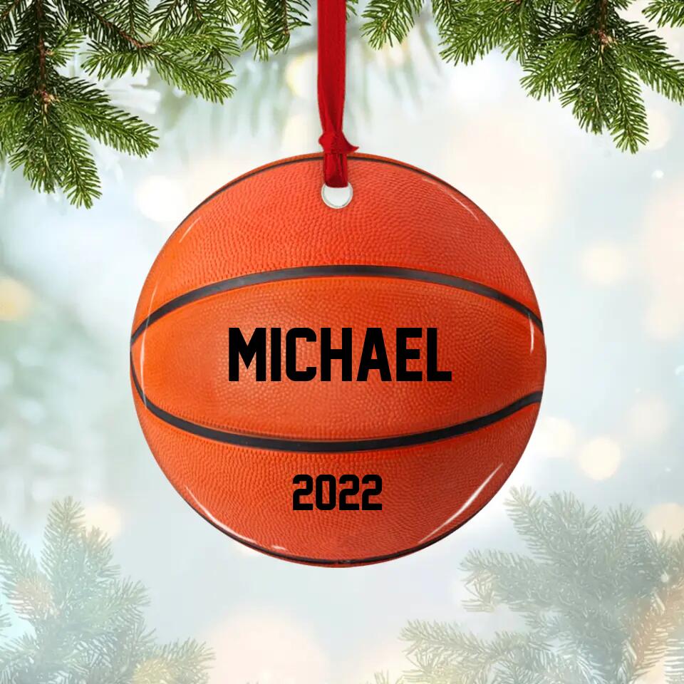 Basketball Lover Upload Photo - Personalized Ceramic Ornament