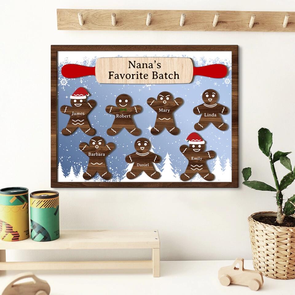 Gingerbeard Favorỉte Batch Custom Wooden Art Christmas Gift For Parents