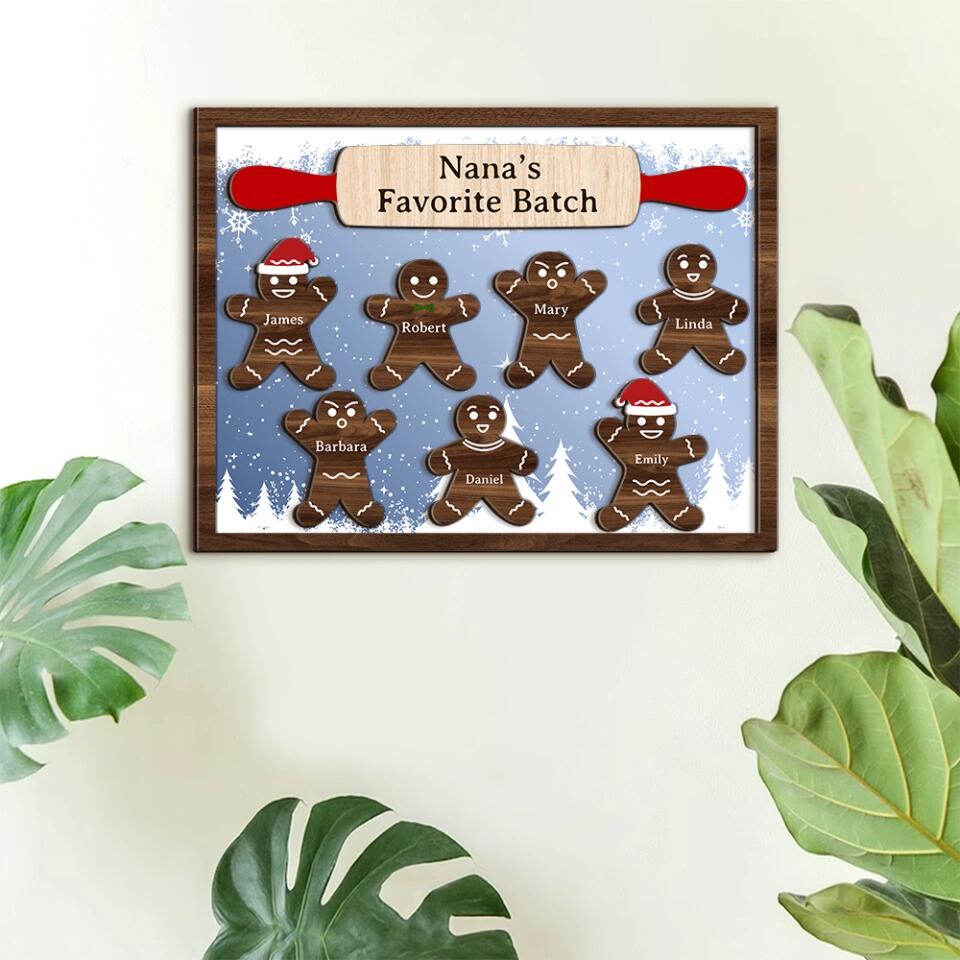 Gingerbeard Favorỉte Batch Custom Wooden Art Christmas Gift For Parents