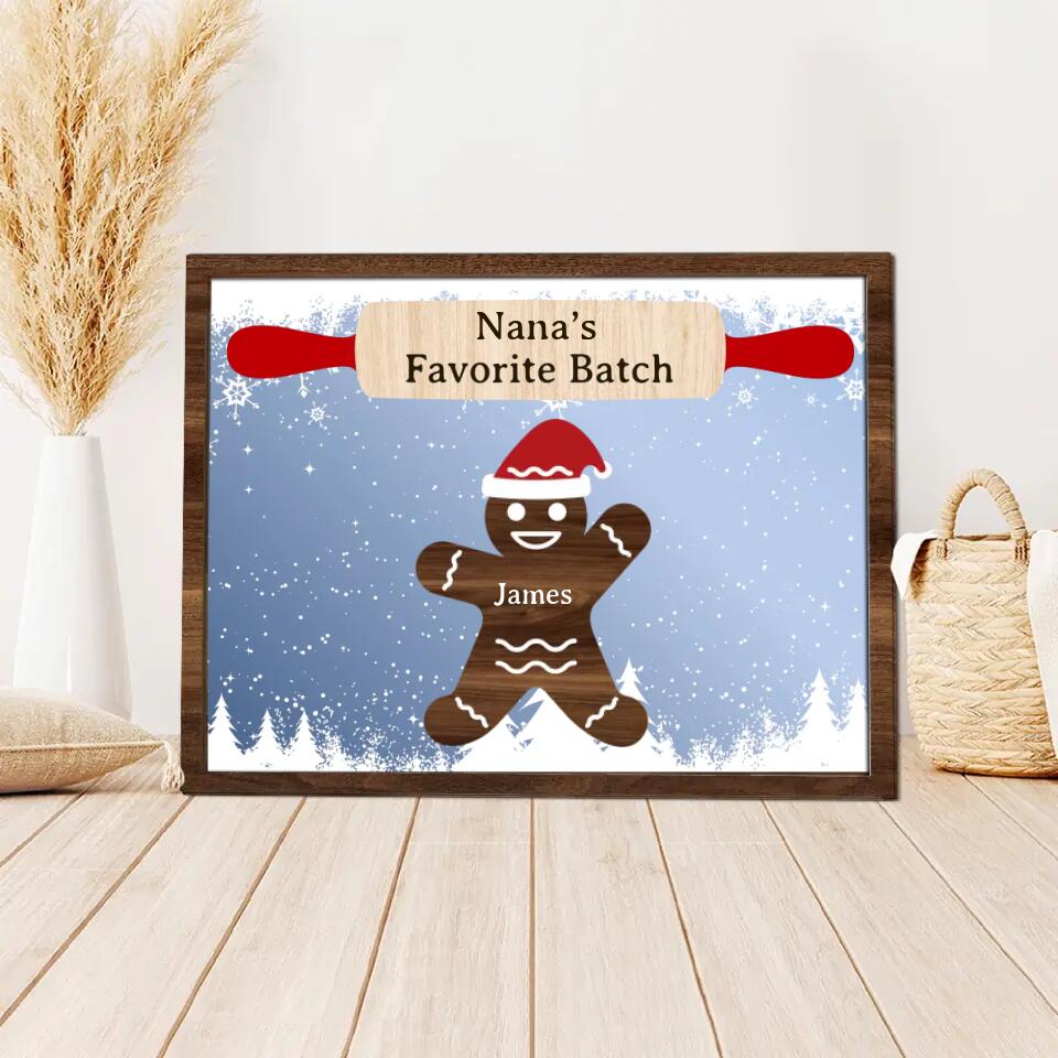 Gingerbeard Favorỉte Batch Custom Wooden Art Christmas Gift For Parents