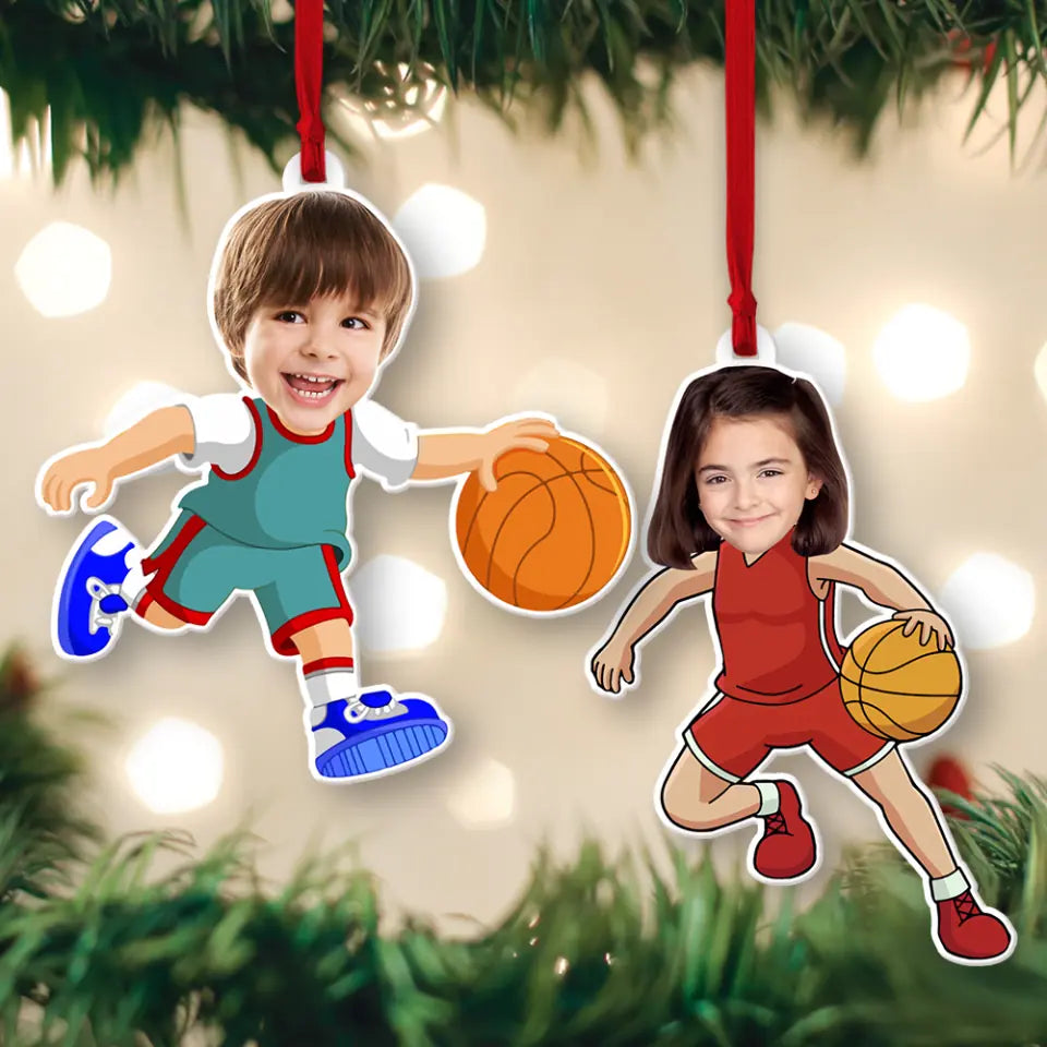 Personalized Face - Custom Photo - Baseball Player - Shape Acrylic Ornament - Gift for Baseball Lover - Baseball Fan