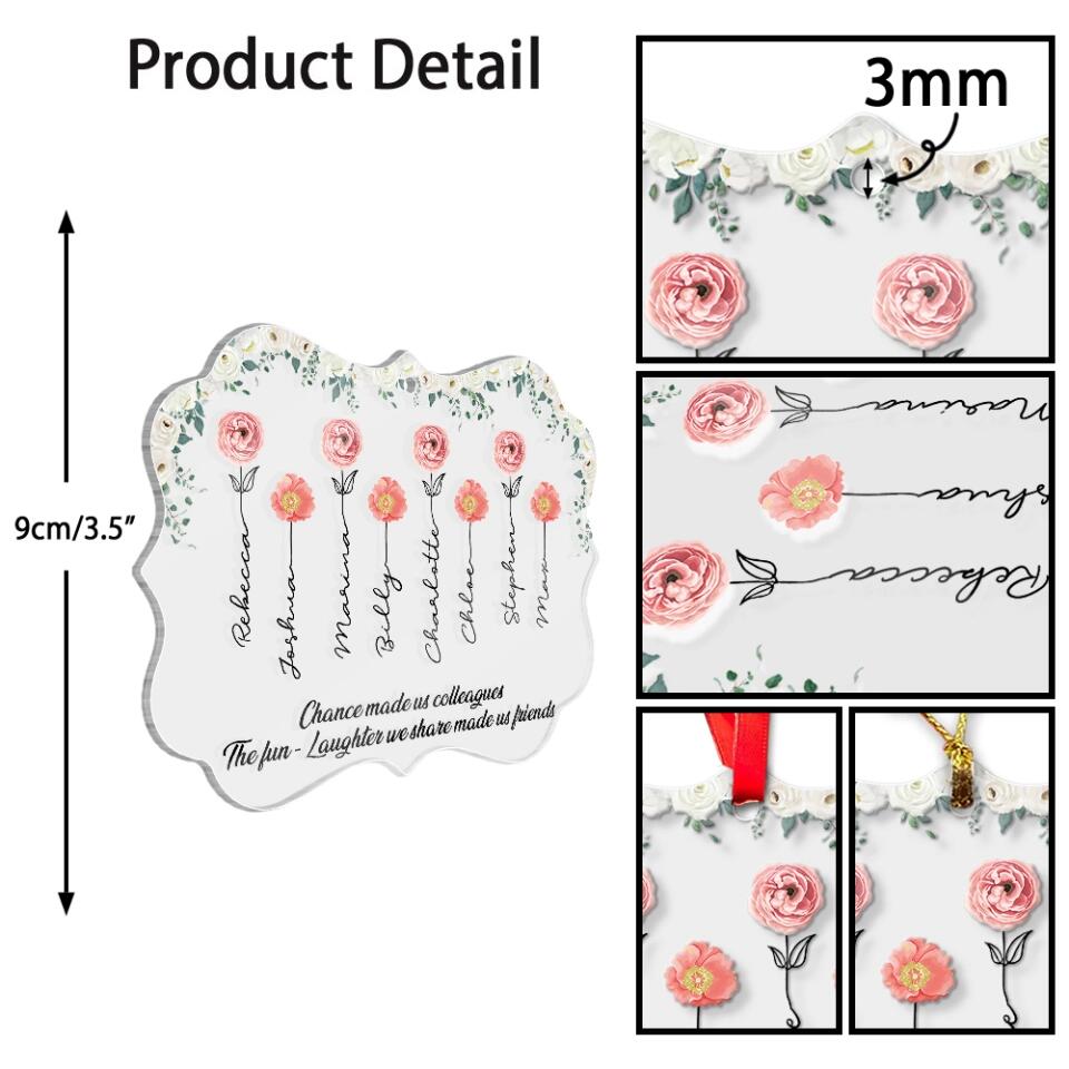 Chance Made us Colleagues But The Fun & Laughter We Share Made us Friends Personalized Ornament