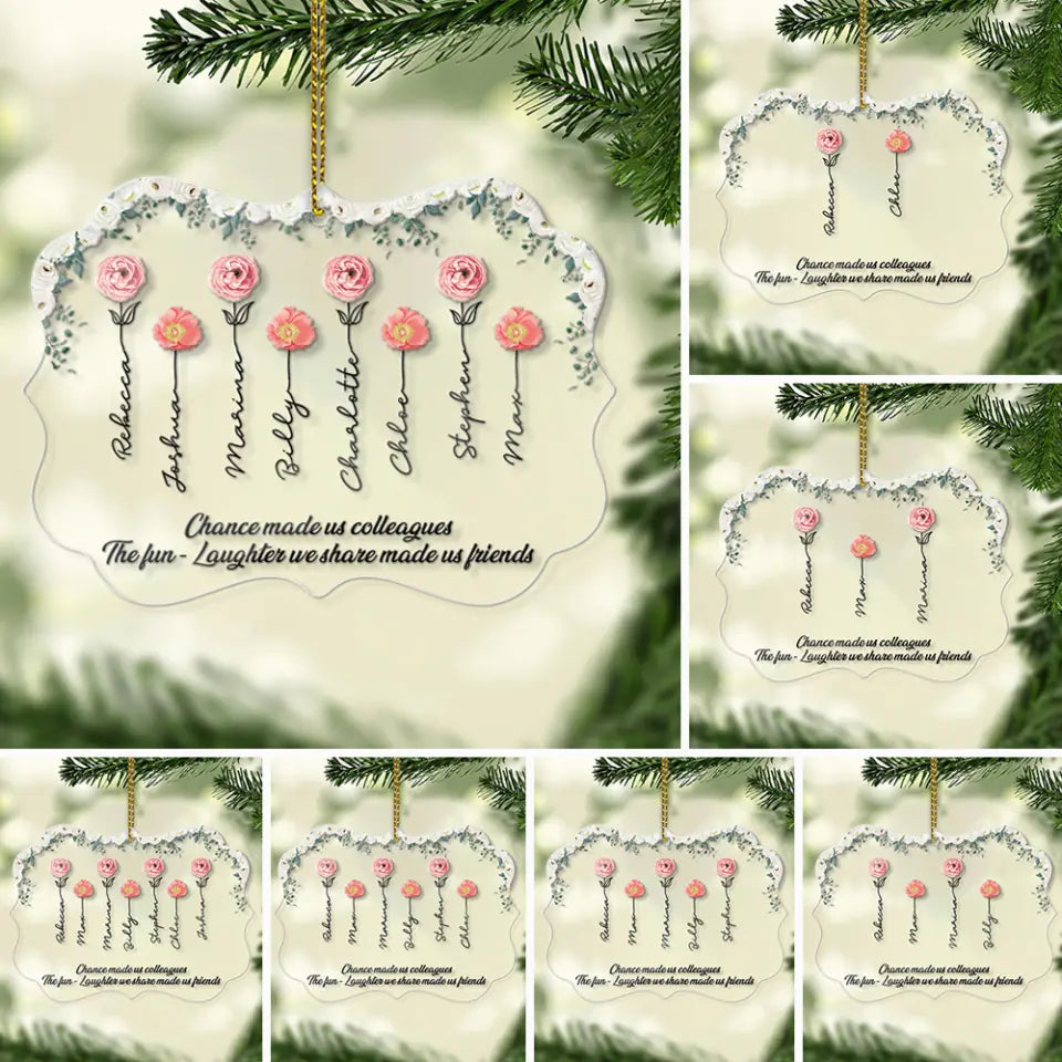 Chance Made us Colleagues But The Fun & Laughter We Share Made us Friends Personalized Ornament