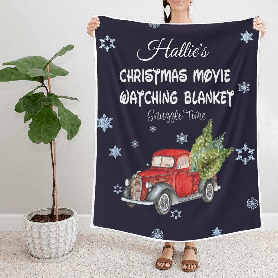 Christmas Movie Watching Blanket Custom Blanket Christmas Gift