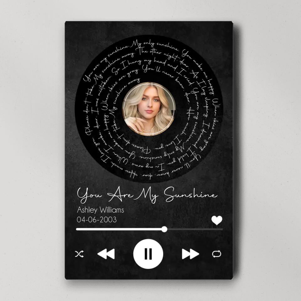 You Are My Sunshine Custom Canvas Poster Anniversary Gift For Couples