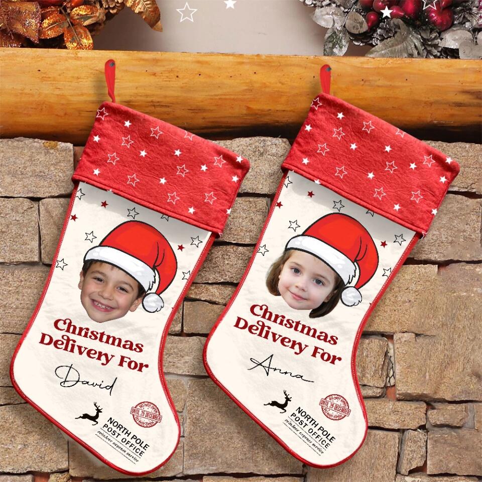 Custom Face Photo Christmas Stocking